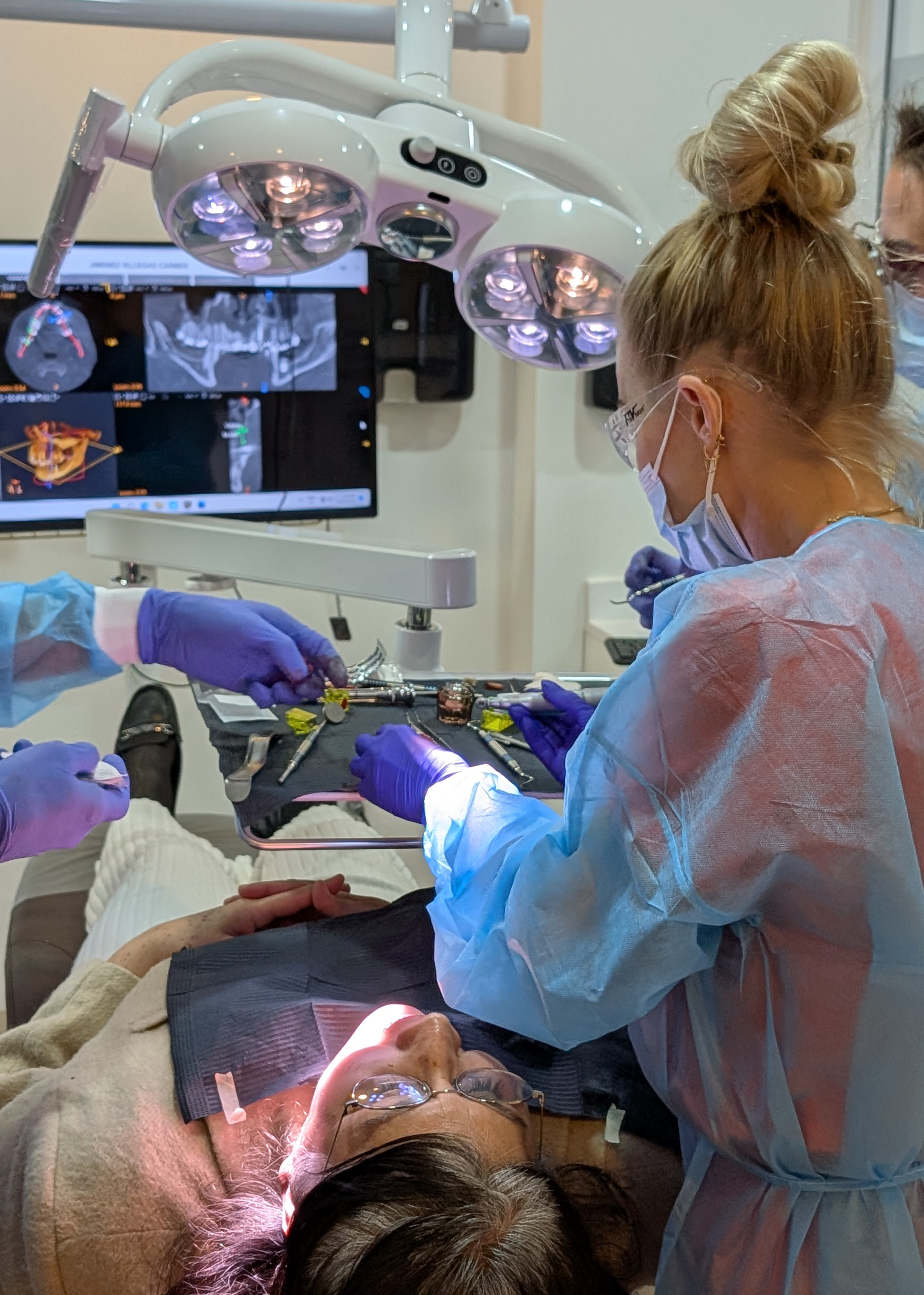 Dr. Aly at a dental implant continuing education course